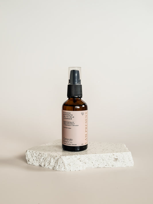 Oil-to-Milk Cleanser - Passionfruit & Coconut + Chamomile Infused