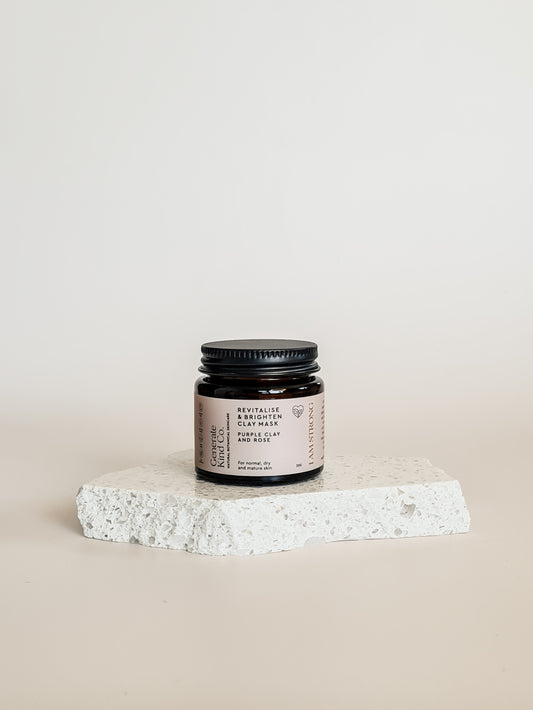 Clay Face Mask - Purple Clay & Rose