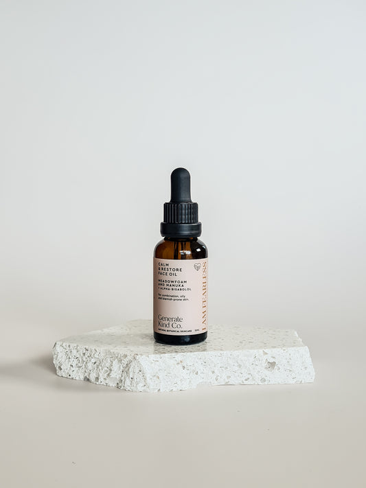 Calm & Restore Face Oil - Meadowfoam & Manuka + Alpha Bisbolol